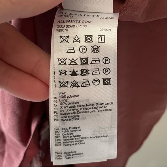 All Saints Giulia Scarf Dress Size S - Picture 9 of 12